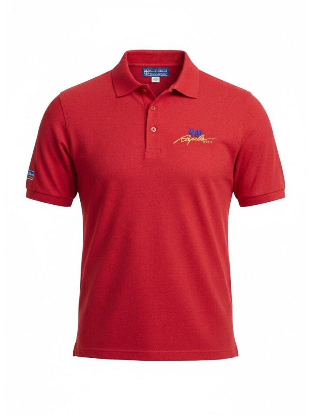 Royal Caribbean International Red Polo Shirt XL 100% Cotton Cruise Wear Vacation